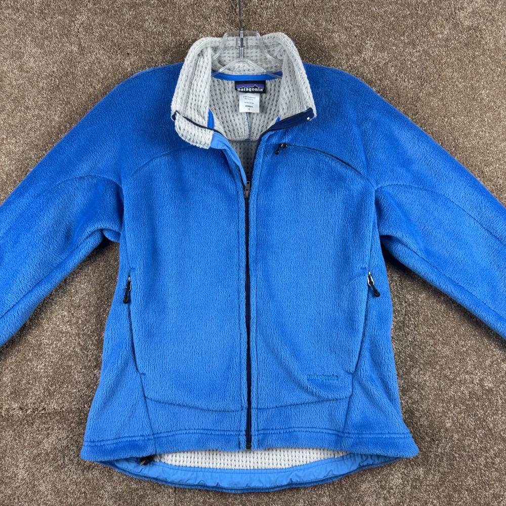 Patagonia R4 Regulator Fleece Jacket Womens L Blue Full Zip Windproof USA Made